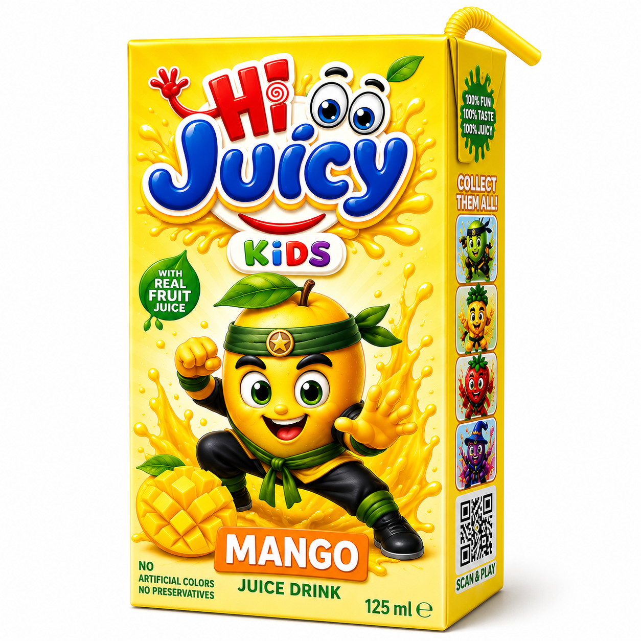 Mango juice carton